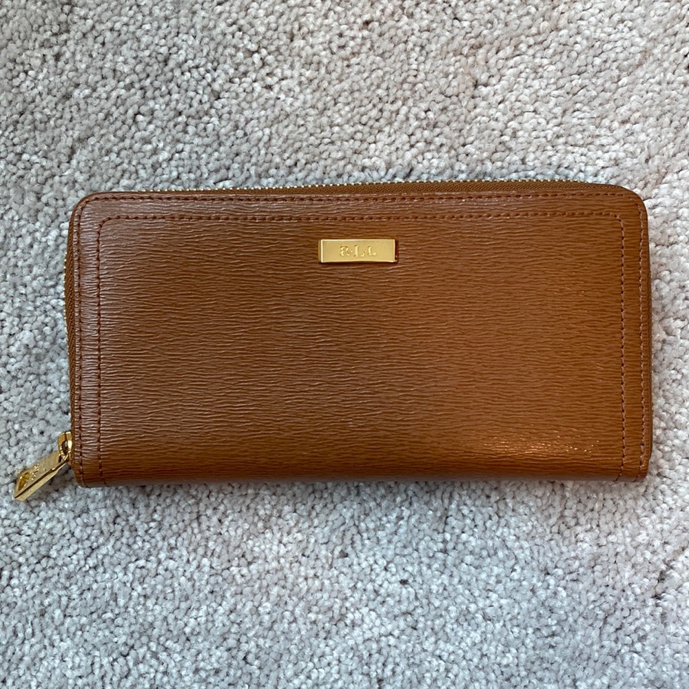 Lauren Ralph Lauren Leather Zippered Wallet